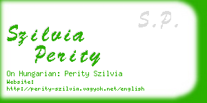 szilvia perity business card